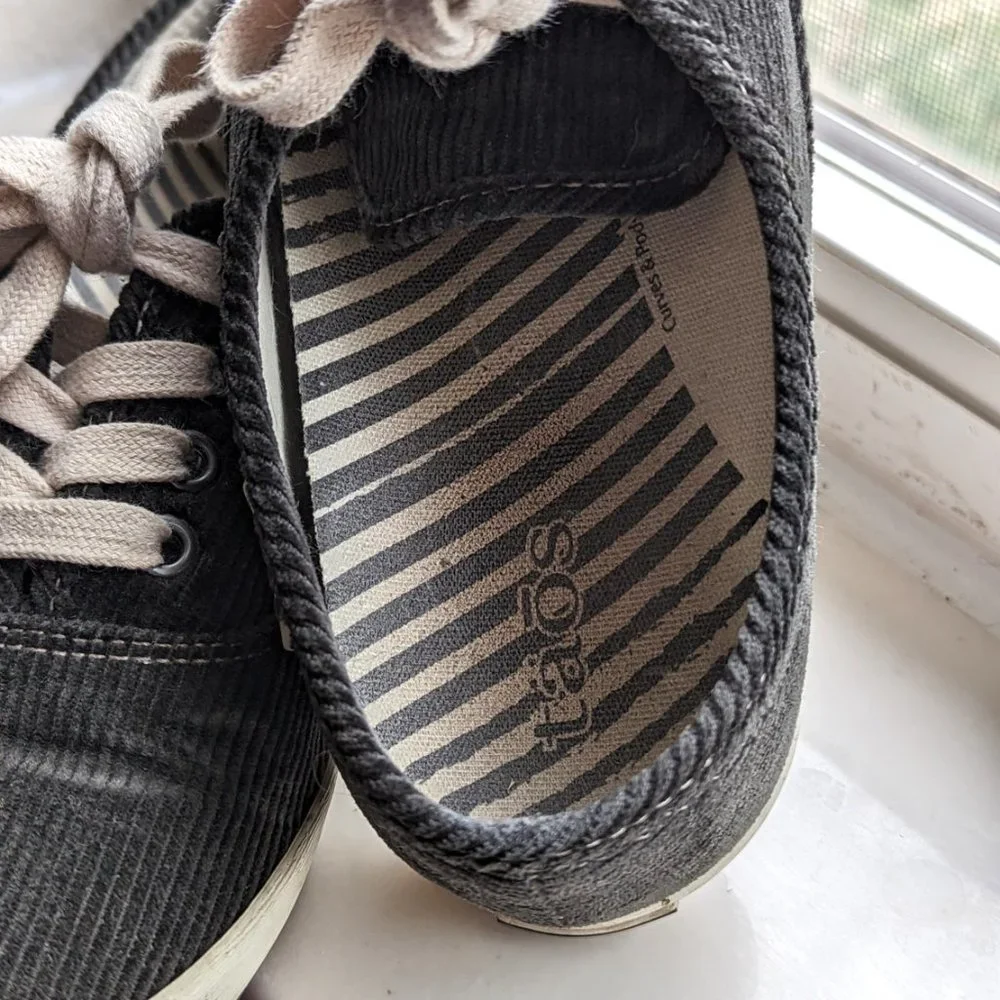 Taos Corduroy Sneaker Grey Black - Picture 4 of 5